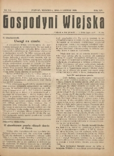 Gospodyni Wiejska: dodatek do &bdquo;Poradnika Gospodarskiego&rdquo; 1929.02.03 R.14 Nr5-6