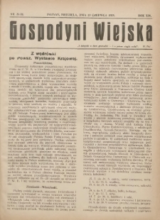 Gospodyni Wiejska: dodatek do &bdquo;Poradnika Gospodarskiego&rdquo; 1929.06.23 R.14 Nr23-24