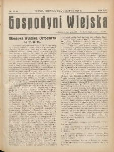 Gospodyni Wiejska: dodatek do &bdquo;Poradnika Gospodarskiego&rdquo; 1929.08.04 R.14 Nr29-30