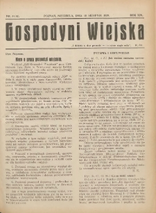 Gospodyni Wiejska: dodatek do &bdquo;Poradnika Gospodarskiego&rdquo; 1929.08.18 R.14 Nr31-32