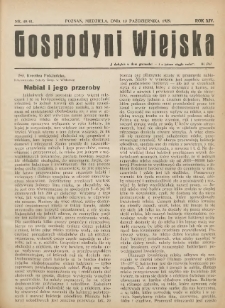 Gospodyni Wiejska: dodatek do &bdquo;Poradnika Gospodarskiego&rdquo; 1929.10.13 R.14 Nr40-41
