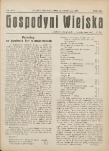 Gospodyni Wiejska: dodatek do &bdquo;Poradnika Gospodarskiego&rdquo; 1929.11.24 R.14 Nr46-47