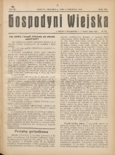 Gospodyni Wiejska: dodatek do &bdquo;Poradnika Gospodarskiego&rdquo; 1929.12.08 R.14 Nr48-49
