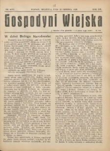 Gospodyni Wiejska: dodatek do &bdquo;Poradnika Gospodarskiego&rdquo; 1929.12.22 R.14 Nr50-51