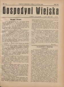 Gospodyni Wiejska: dodatek do &bdquo;Poradnika Gospodarskiego&rdquo; 1930.02.09 R.15 Nr5-6