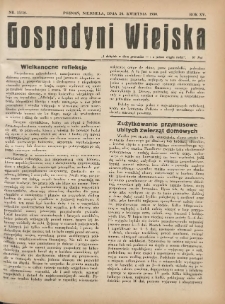 Gospodyni Wiejska: dodatek do &bdquo;Poradnika Gospodarskiego&rdquo; 1930.04.20 R.15 Nr15-16