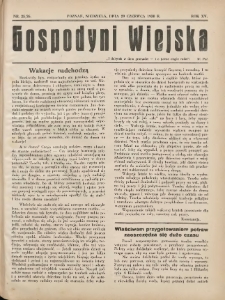 Gospodyni Wiejska: dodatek do &bdquo;Poradnika Gospodarskiego&rdquo; 1930.06.29 R.15 Nr25-26