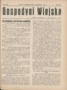 Gospodyni Wiejska: dodatek do &bdquo;Poradnika Gospodarskiego&rdquo; 1930.08.24 R.15 Nr33-34