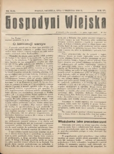 Gospodyni Wiejska: dodatek do &bdquo;Poradnika Gospodarskiego&rdquo; 1930.09.07 R.15 Nr35-36