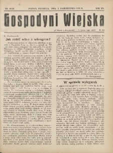 Gospodyni Wiejska: dodatek do &bdquo;Poradnika Gospodarskiego&rdquo; 1930.10.05 R.15 Nr39-40