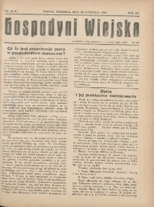Gospodyni Wiejska: dodatek do &bdquo;Poradnika Gospodarskiego&rdquo; 1930.11.30 R.15 Nr45-46