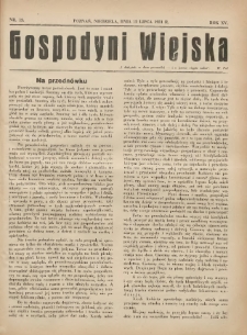 Gospodyni Wiejska: dodatek do &bdquo;Poradnika Gospodarskiego&rdquo; 1931.07.12 R.15 Nr13