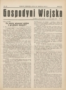 Gospodyni Wiejska: dodatek do &bdquo;Poradnika Gospodarskiego&rdquo; 1931.08.23 R.15 Nr16