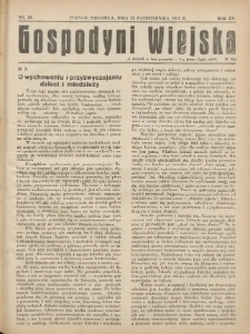 Gospodyni Wiejska: dodatek do &bdquo;Poradnika Gospodarskiego&rdquo; 1931.10.18 R.15 Nr20