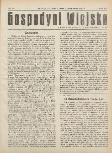 Gospodyni Wiejska: dodatek do &bdquo;Poradnika Gospodarskiego&rdquo; 1931.11.01 R.15 Nr21