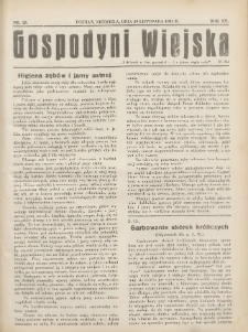 Gospodyni Wiejska: dodatek do &bdquo;Poradnika Gospodarskiego&rdquo; 1931.11.29 R.15 Nr23