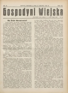 Gospodyni Wiejska: dodatek do &bdquo;Poradnika Gospodarskiego&rdquo; 1931.12.27 R.15 Nr25