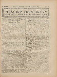 Poradnik Ogrodniczy. 1924.07.20 R.5 Nr28-29