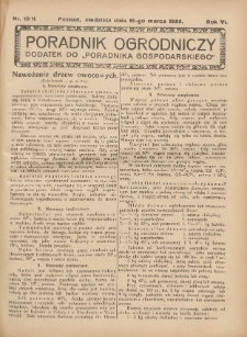Poradnik Ogrodniczy. 1925.R.6 Nr10-11