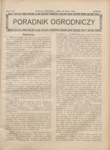 Poradnik Ogrodniczy. 1928.05.20 R.9 Nr21-22
