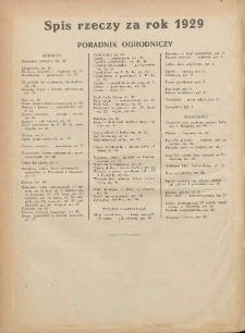 Poradnik Ogrodniczy. 1929.01.06 R.9 Nr1-2