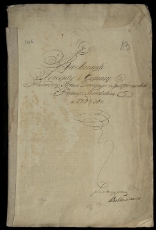 "Rachunek percepty i expensy przędzy, płótna, drobiazgu i sprzętów wszelkich w Prowencie Kórnickim w 1829/30 r."