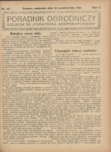 Poradnik Ogrodniczy. 1921.10.16 R.2 Nr42