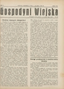 Gospodyni Wiejska: dodatek do &bdquo;Poradnika Gospodarskiego&rdquo; 1932.02.07 R.16 Nr3