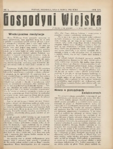 Gospodyni Wiejska: dodatek do &bdquo;Poradnika Gospodarskiego&rdquo; 1932.03.06 R.16 Nr5