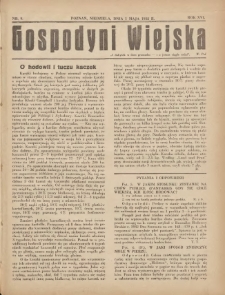 Gospodyni Wiejska: dodatek do &bdquo;Poradnika Gospodarskiego&rdquo; 1932.05.01 R.16 Nr9