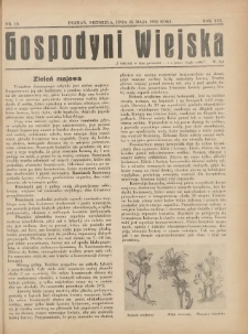 Gospodyni Wiejska: dodatek do &bdquo;Poradnika Gospodarskiego&rdquo; 1932.05.15 R.16 Nr10