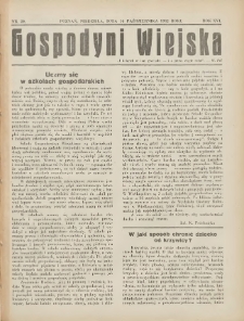 Gospodyni Wiejska: dodatek do &bdquo;Poradnika Gospodarskiego&rdquo; 1932.10.16 R.16 Nr20
