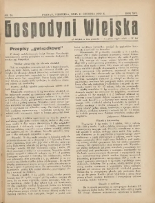 Gospodyni Wiejska: dodatek do &bdquo;Poradnika Gospodarskiego&rdquo; 1932.12.11 R.16 Nr24