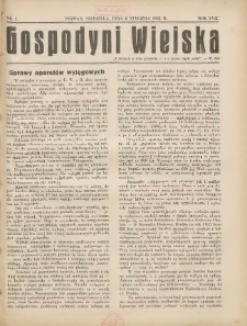 Gospodyni Wiejska: dodatek do &bdquo;Poradnika Gospodarskiego&rdquo; 1933.01.08 R.17 Nr1