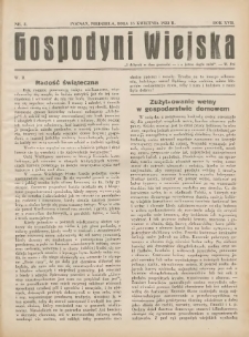 Gospodyni Wiejska: dodatek do &bdquo;Poradnika Gospodarskiego&rdquo; 1933.04.16 R.17 Nr8