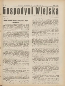 Gospodyni Wiejska: dodatek do &bdquo;Poradnika Gospodarskiego&rdquo; 1933.05.21 R.17 Nr10