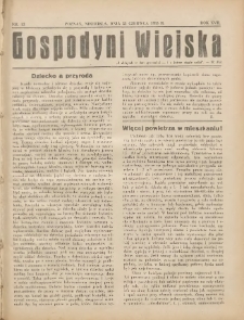 Gospodyni Wiejska: dodatek do &bdquo;Poradnika Gospodarskiego&rdquo; 1933.06.25 R.17 Nr12