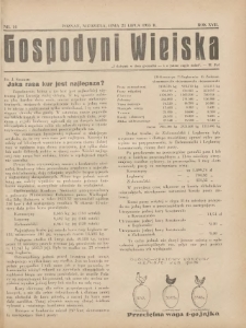 Gospodyni Wiejska: dodatek do &bdquo;Poradnika Gospodarskiego&rdquo; 1933.07.23 R.17 Nr14