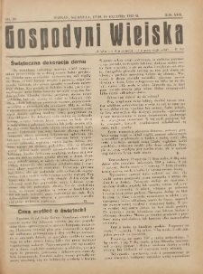 Gospodyni Wiejska: dodatek do &bdquo;Poradnika Gospodarskiego&rdquo; 1933.12.10 R.17 Nr24