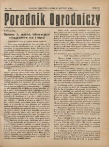 Poradnik Ogrodniczy. 1930.02.23 R.11 Nr7-8