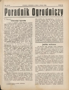Poradnik Ogrodniczy. 1930.05.04 R.11 Nr17-18