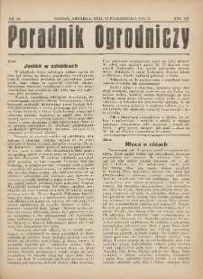 Poradnik Ogrodniczy. 1931.10.25 R.12 Nr22