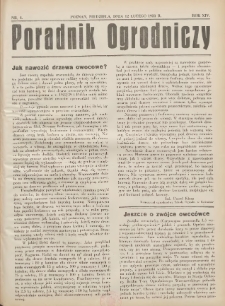 Poradnik Ogrodniczy. 1933.02.12 R.14 Nr4