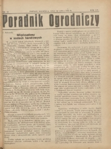 Poradnik Ogrodniczy. 1933.07.30 R.14 Nr14