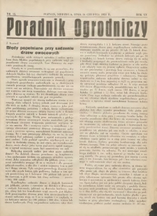 Poradnik Ogrodniczy. 1934.12.16 R.15 Nr15