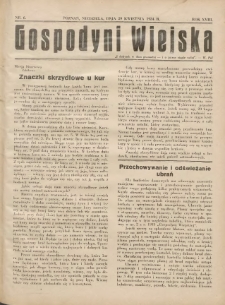 Gospodyni Wiejska: dodatek do &bdquo;Poradnika Gospodarskiego&rdquo; 1934.04.29 R.18 Nr6