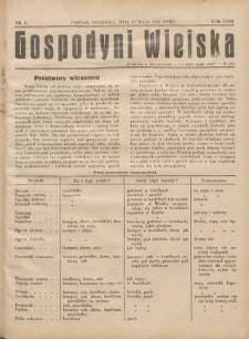 Gospodyni Wiejska: dodatek do &bdquo;Poradnika Gospodarskiego&rdquo; 1934.05.27 R.18 Nr8