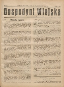 Gospodyni Wiejska: dodatek do &bdquo;Poradnika Gospodarskiego&rdquo; 1934.10.14 R.18 Nr14