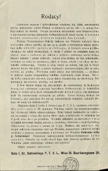 [Odezwa Inc.:] "Rodacy ! Członkom naszym i dobrodziejom wiadomo już, jakie spustoszenie szerzy germanizm ..."