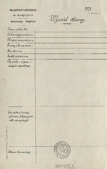 [Arkusz osobowy] Wywód słowny. Organizacya Jeneralna Sił Zewnętrznych. Kommisyja Wojenna